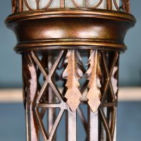 Leaf Detailing on the "Eltham Manor" Antique Gold Floor Lamp