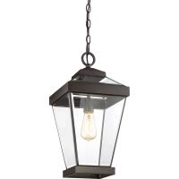 "Embleton" Contemporary Hanging Chain Lantern in Rich Bronze