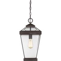 "Embleton" Contemporary Hanging Chain Lantern in Rich Bronze