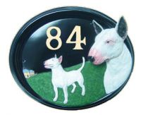 House Sign - Hand Painted - English Bull Terrier House Sign - Hand Painted - English Bull Terrier