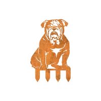English Bulldog Silhouette in a Rustic Finish