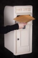 "Original Reproduction" White Elizabeth Regina Post & Parcel Box