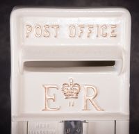 "Original Reproduction" White Elizabeth Regina Post & Parcel Box