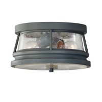 Ernest Flush Ceiling Lantern in Dark Grey