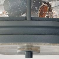 Ernest Flush Ceiling Lantern in Dark Grey Finial Detailing