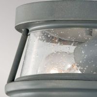 Ernest Flush Ceiling Lantern in Dark Grey Glass Casing