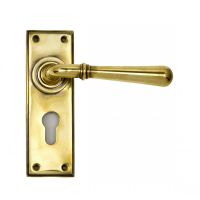 "Emerson" Euro Keyhole Aged Brass Lever Handles "Emerson" Euro Keyhole Aged Brass Lever Handles