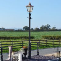 Copper Victorian Lamp Post Set in Situ
