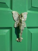 Polished Brass Flower Fairy Door Knocker Polished Brass Flower Fairy Door Knocker