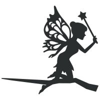 Fairy With Wand Tree Spike in a Black Finish
