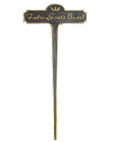 False Goats Beard Brass Garden Plant Sign