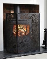 "The Butia" Tropical Palm Three Fold Fire Guard Digital Illustration "The Butia" Tropical Palm Three Fold Fire Guard Digital Illustration