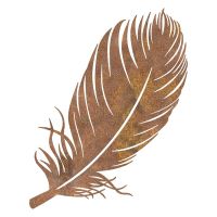 Feather Wall Art in a Rustic Finish