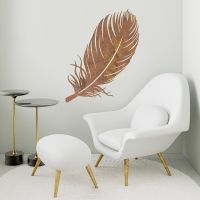Feather Wall Art in Situ in a Modern Sitting Room