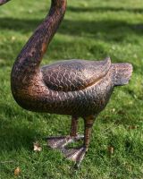 detailed close up of body of swan sculpture
