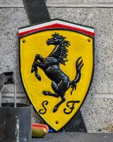 "Ferrari" Cast Iron Vintage Style Sign "Ferrari" Cast Iron Vintage Style Sign