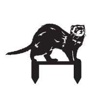 Ferret Silhouette in a Black Finish