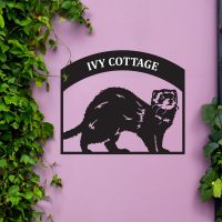 Steel Ferret House Name Sign In Situ 