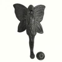 Black Flower Fairy Door Knocker