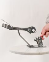 Scale image of recycled metal art sculpture