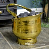 Coal Bucket Finished in a Polished Brass