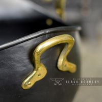 Close-up of the Brass Carry Handle on the Back