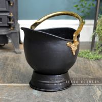 "Countess" Coal Bucket Finsihed in Black with Brass Cary Handle "Countess" Coal Bucket Finsihed in Black with Brass Cary Handle