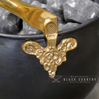 Brass Ornate Design on the Side of the "Countess" Coal Bucket Brass Ornate Design on the Side of the "Countess" Coal Bucket