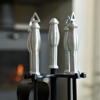 Close up of Aluminium handles 