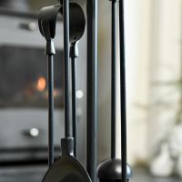 Close up of Black Iron Tool Handles 