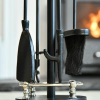 Close up of Black Iron Tools & Base 