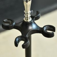 Close up of Black Iron Companion Set Tool Stand 