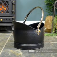Black & Nickel Traditional Coal Bucket Black & Nickel Traditional Coal Bucket