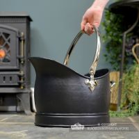 "Hinswick" Victorian Black Iron and Nickle Coal Bucket to Scale "Hinswick" Victorian Black Iron and Nickle Coal Bucket to Scale