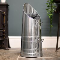 Galvanised Norfolk coal Hod in Living room Galvanised Norfolk coal Hod in Living room