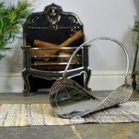 "Evington" Stainless Steel Curved Log Basket "Evington" Stainless Steel Curved Log Basket