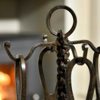 Close up of Rustic Knot Design Companion Set 