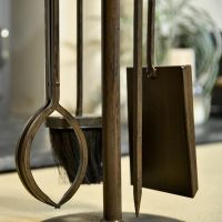 Close up of Rustic Effect Tools on Companion Set 