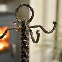 Close up of Knot Design and Cast Iron Rustic Finish 