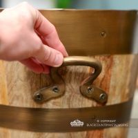 Handles on the Side of the Log Basket to Scale