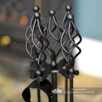 Close-up of the Swirl Design on the Handles