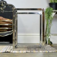 Square Stainless Steel Log Holder From the Side Square Stainless Steel Log Holder From the Side