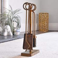 Midleton Hammered Antique Brass Companion Set 