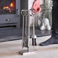 Brushed Steel Companion Set in Living Room