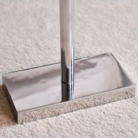 Close up of polished steel base