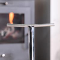 Close up of T-Bar frame on Polished Steel Midleton Companion Set