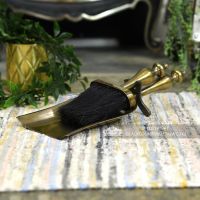 Traditional Brush & Pan Set Finished in Antique Brass