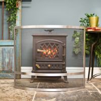 “Claybridge Square” Contemporary Arched Fire Screen in Situ
