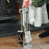 Polished Steel "Francisco" Companion Set in Situ Polished Steel "Francisco" Companion Set in Situ