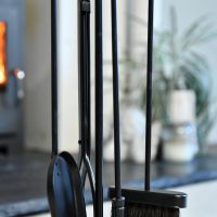 Close up of Black Companion Set Tools  Close up of Black Companion Set Tools